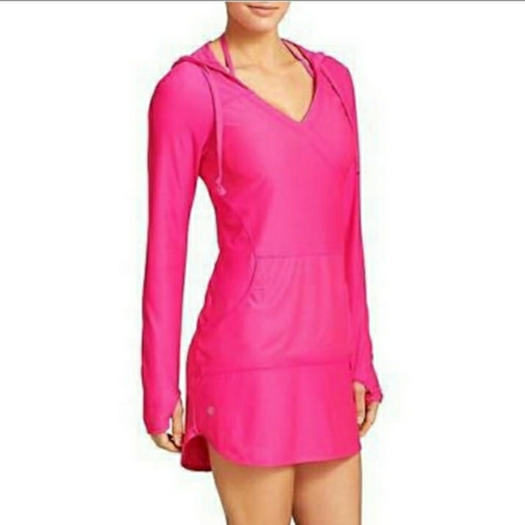 Athleta Wick-It Wader Hooded Swim Cover Up Size S